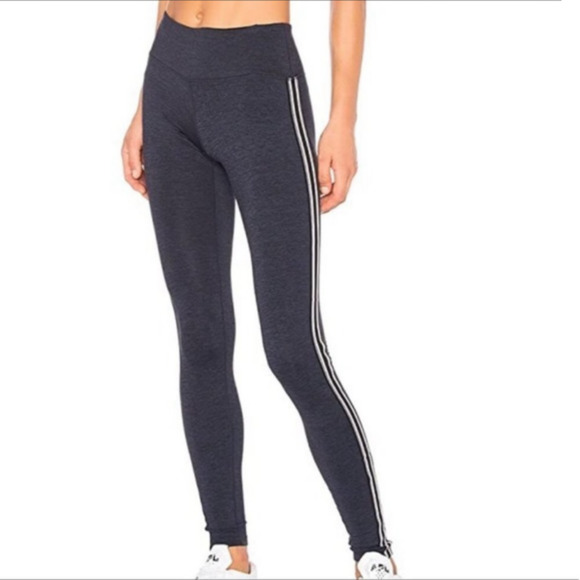 Spiritual Gangster Gray White Athletic Stripe Practice Leggings Size Small - Picture 4 of 11